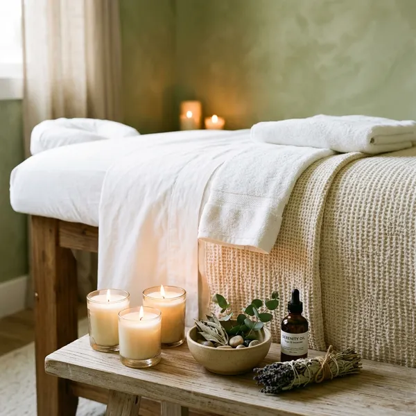 Entspannendes Spa-Setting